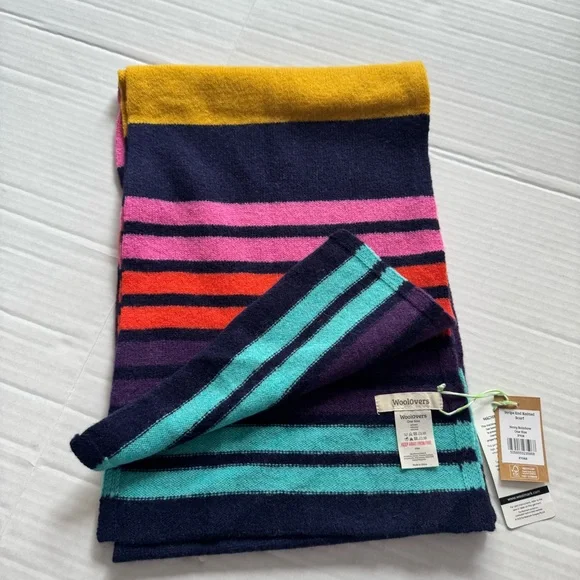 Woolovers Wool Rainbow Scarf New - Picture 1 of 8